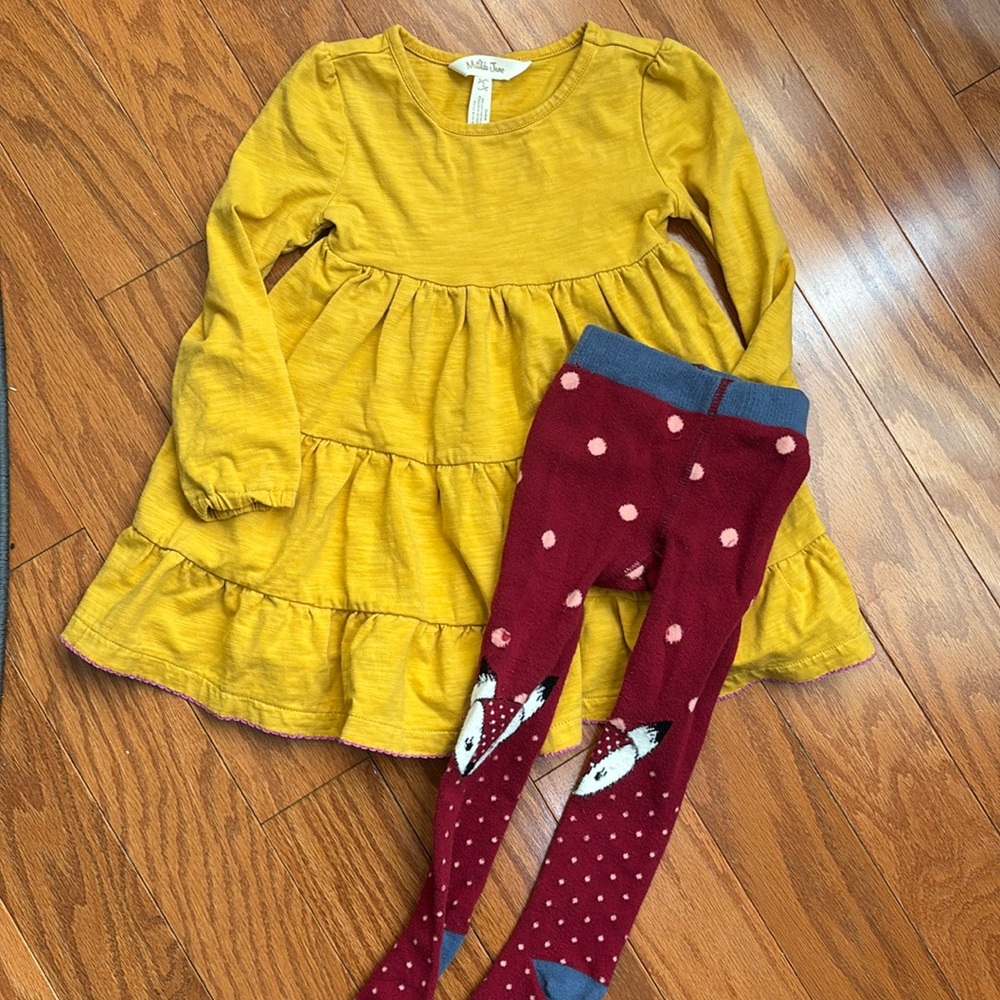 Matilda Jane Dress and tights